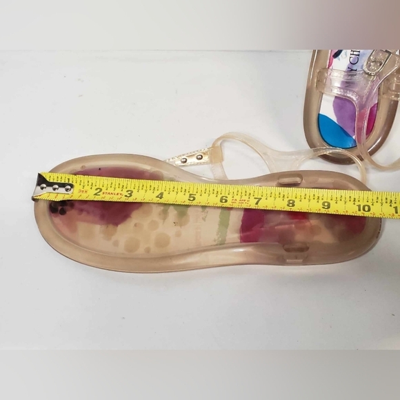 Jimmy Choo Made in Italy Jelly Sandals Clear Multicoloured Print Size 40 - Picture 6 of 11